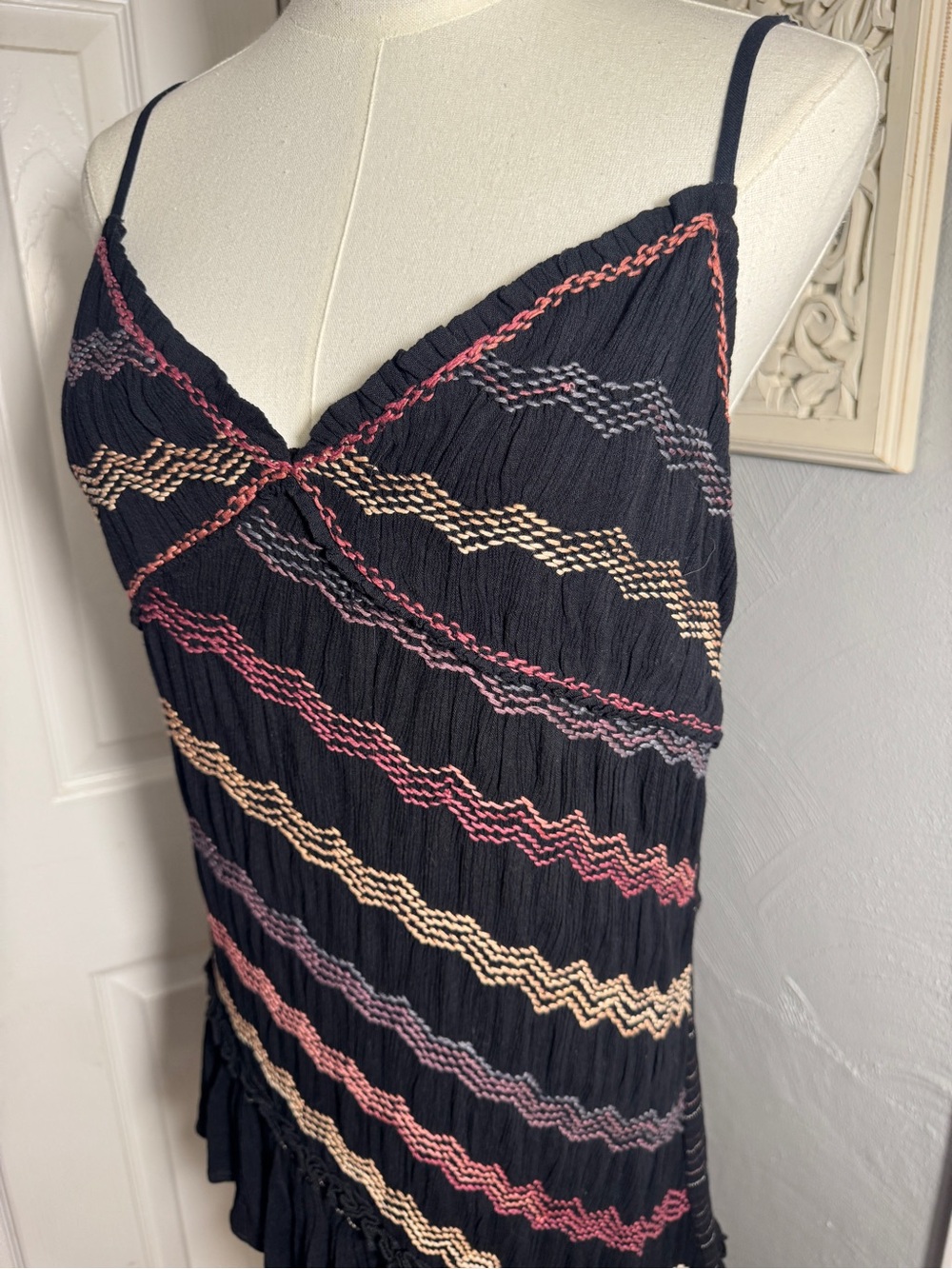 NWT Free People Over the Rainbow Tunic Dress XL Boho Embroidered Mini - Picture 6 of 17
